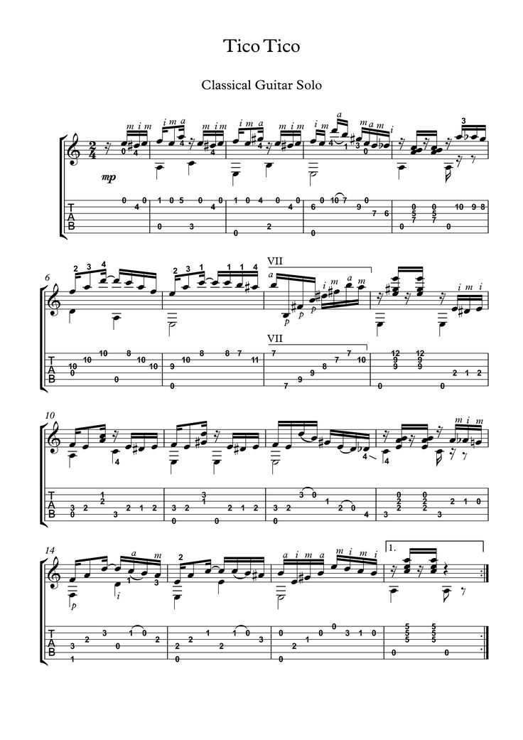 Free classical guitar sheet music pdf